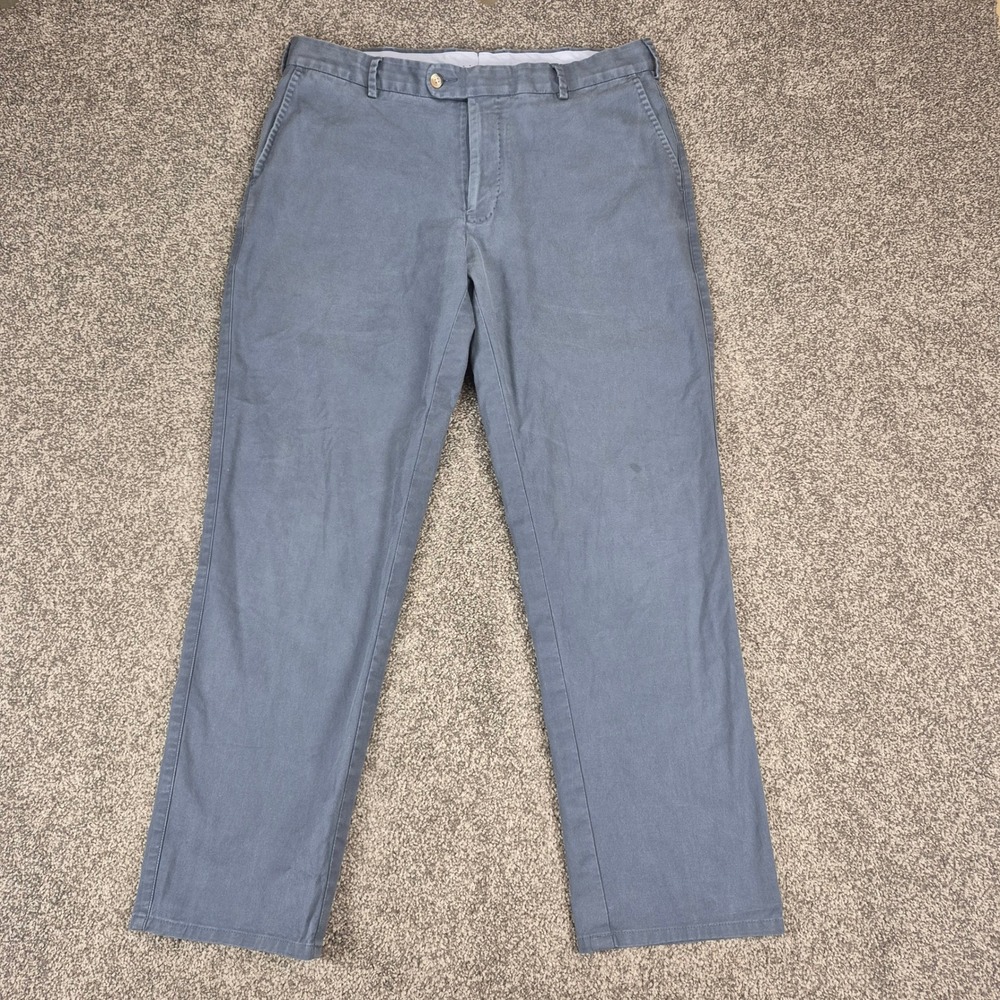 Peter Millar Pants Mens 35‎ Blue Soft Touch Twill Trousers Chino Cotton Stretch